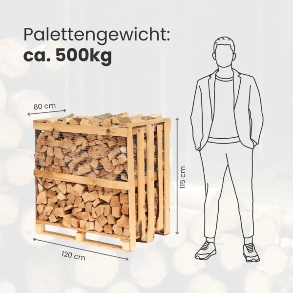 Kaminholz Buche kammergetrocknet | 1 RM  ( Scheitlänge 25 cm ) - Image 3